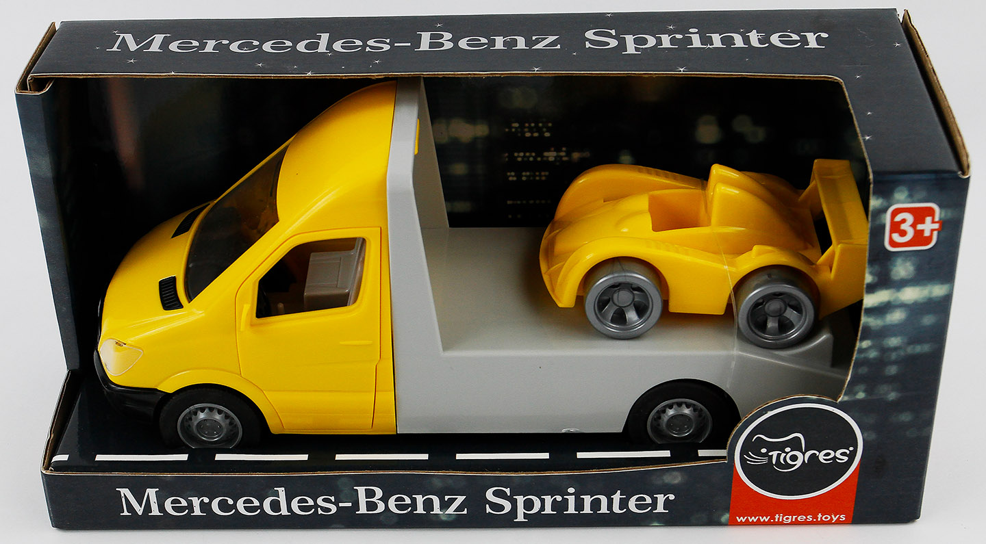 Автомобиль "Mercedes-Benz Sprinter" эвакуатор (желтый), Tigres 39663 29*11*13
